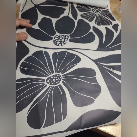 Black and White Floral Wall Art Print - Picture 2 of 2